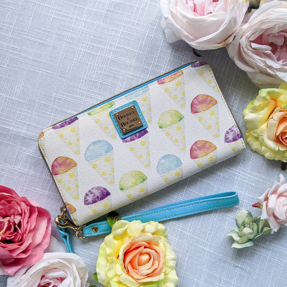 Dooney & Bourke Snow Cone Large Zip Around Wristlet